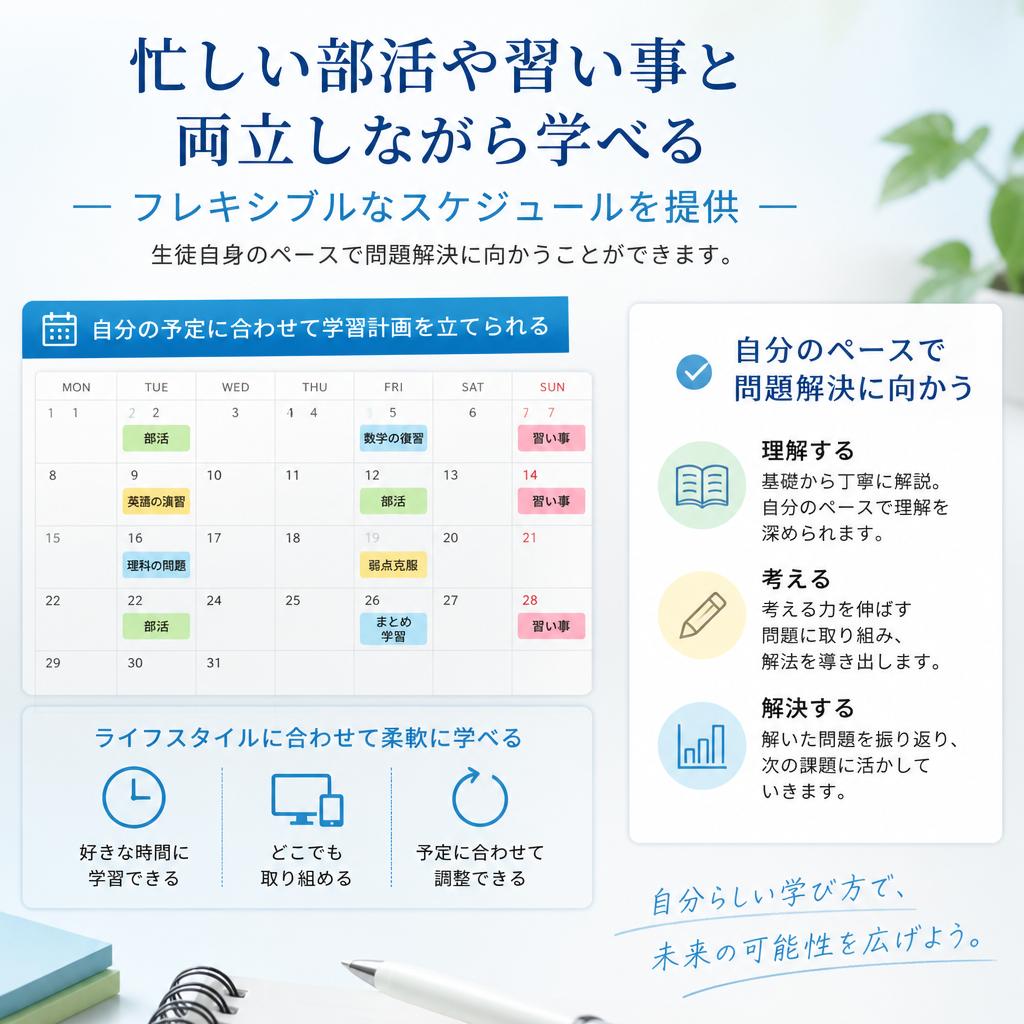 フレキシブルな授業スケジュール