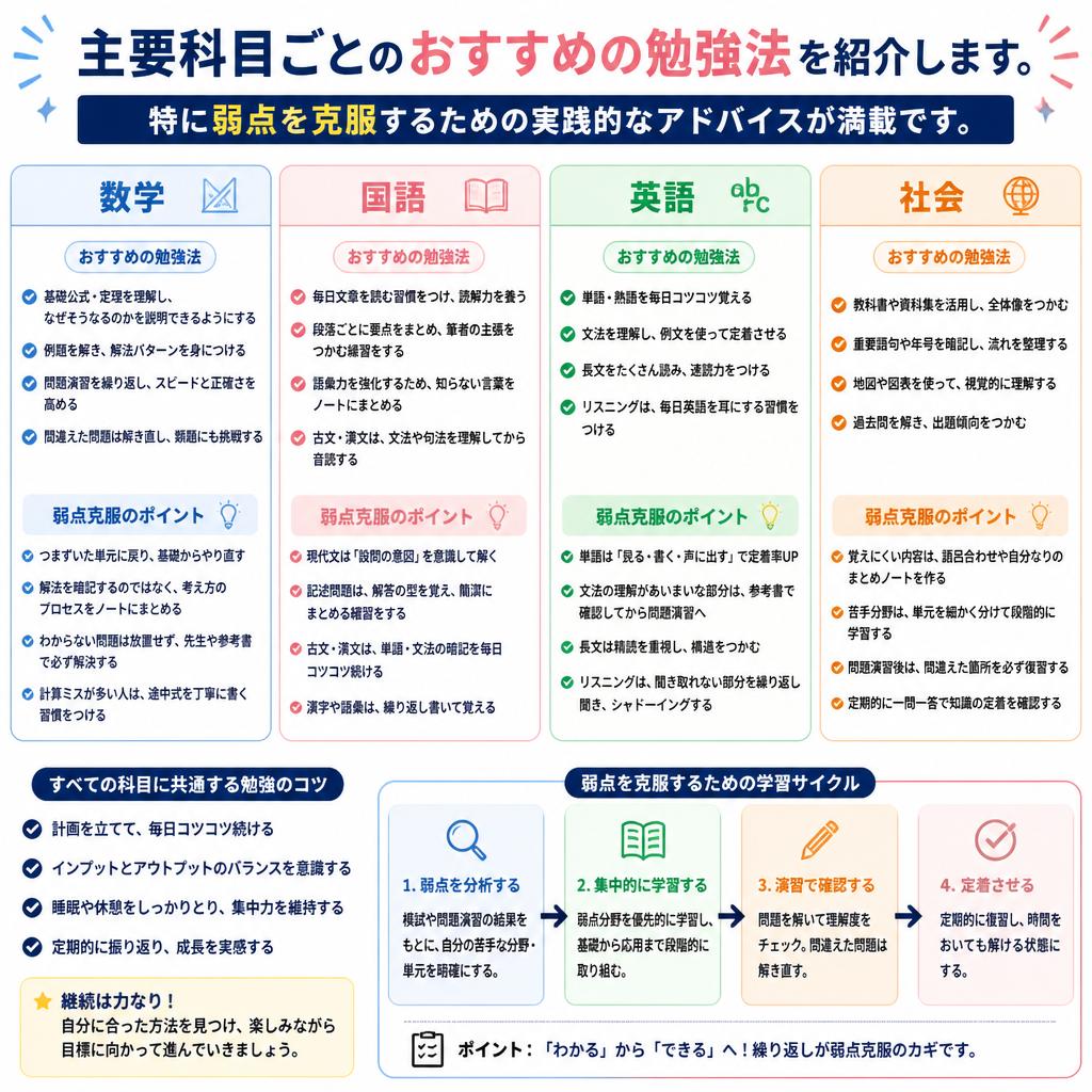 4. 科目別勉強法