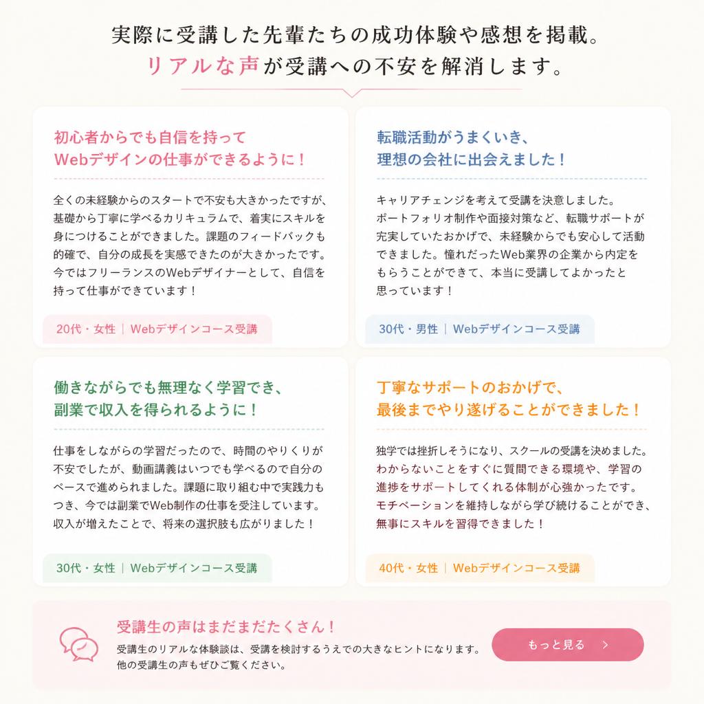 先輩たちの声