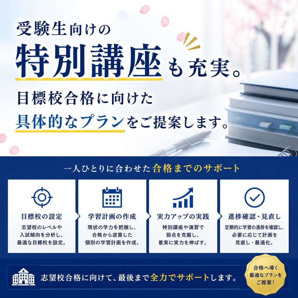 受験対策もお任せ！